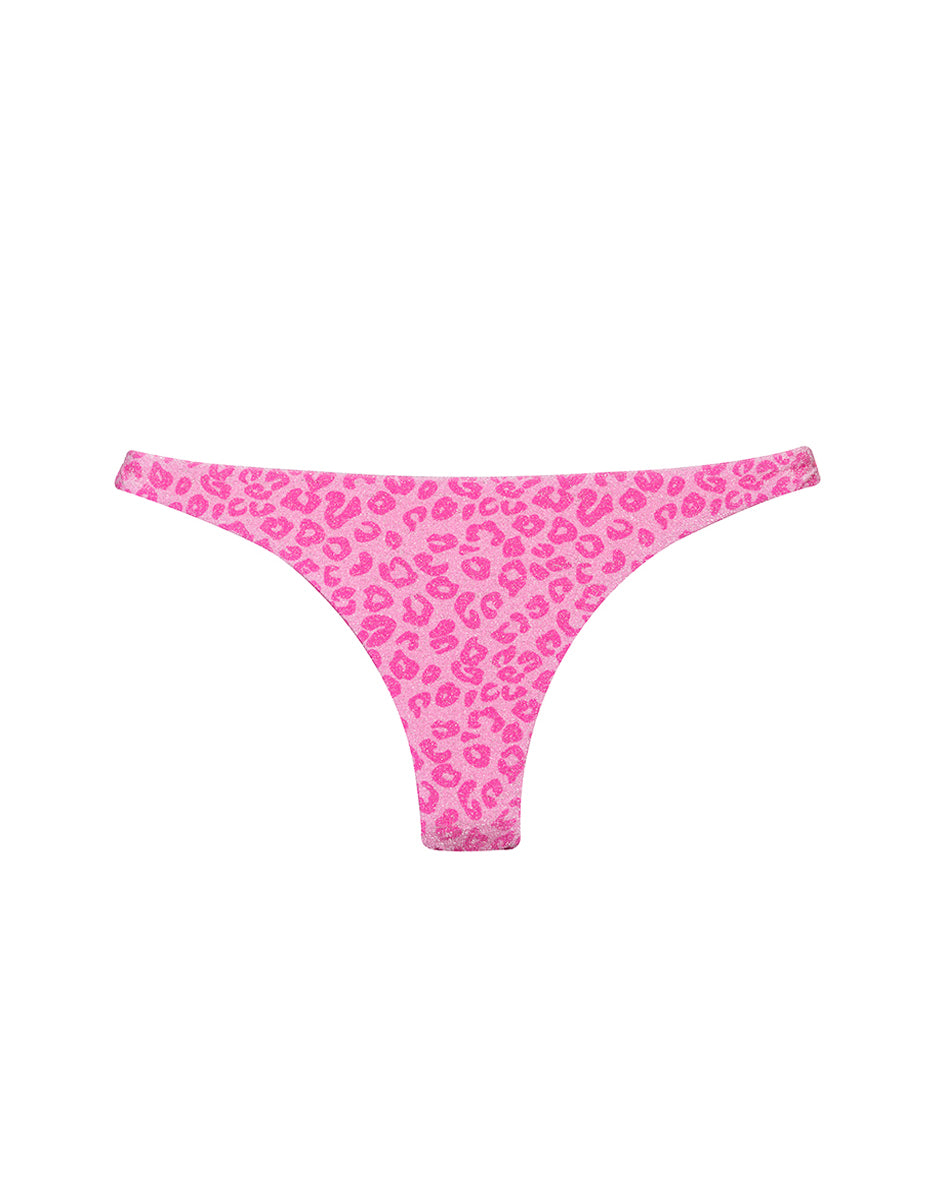 Calcinha Arpoador Leopardo Pink Lurex